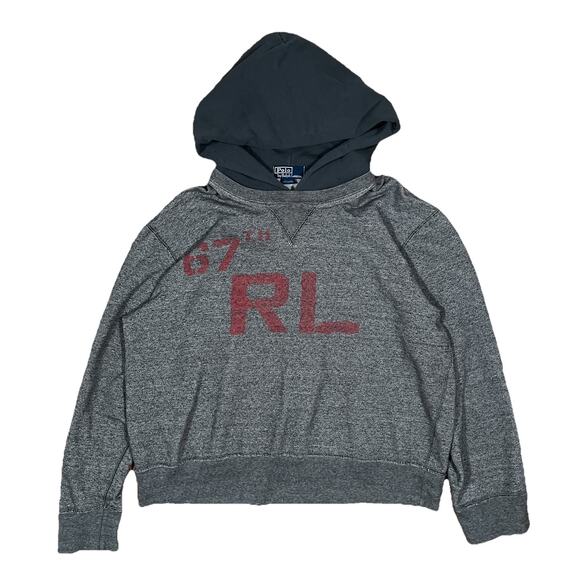 Polo Ralph Lauren Vintage 67 Military University After Hood Hoodie Sweatshirt XL - Picture 1 of 8